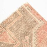 3x9 Vintage Pale Red & Brown Aesthetic Turkish Runner Rug, 91x291Cm