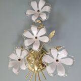 Duo of 80s/90s flower wall lights