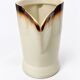 Vintage ceramic jug in ivory and brown – 1960s/70s