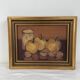 Oil painting on canvas, still life with fruits and pot, nuts, signed, George Cros, signed