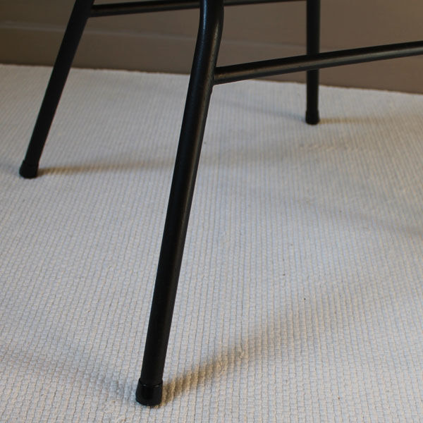 Base in iron vintage rattan chair