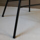 Base in iron vintage rattan chair