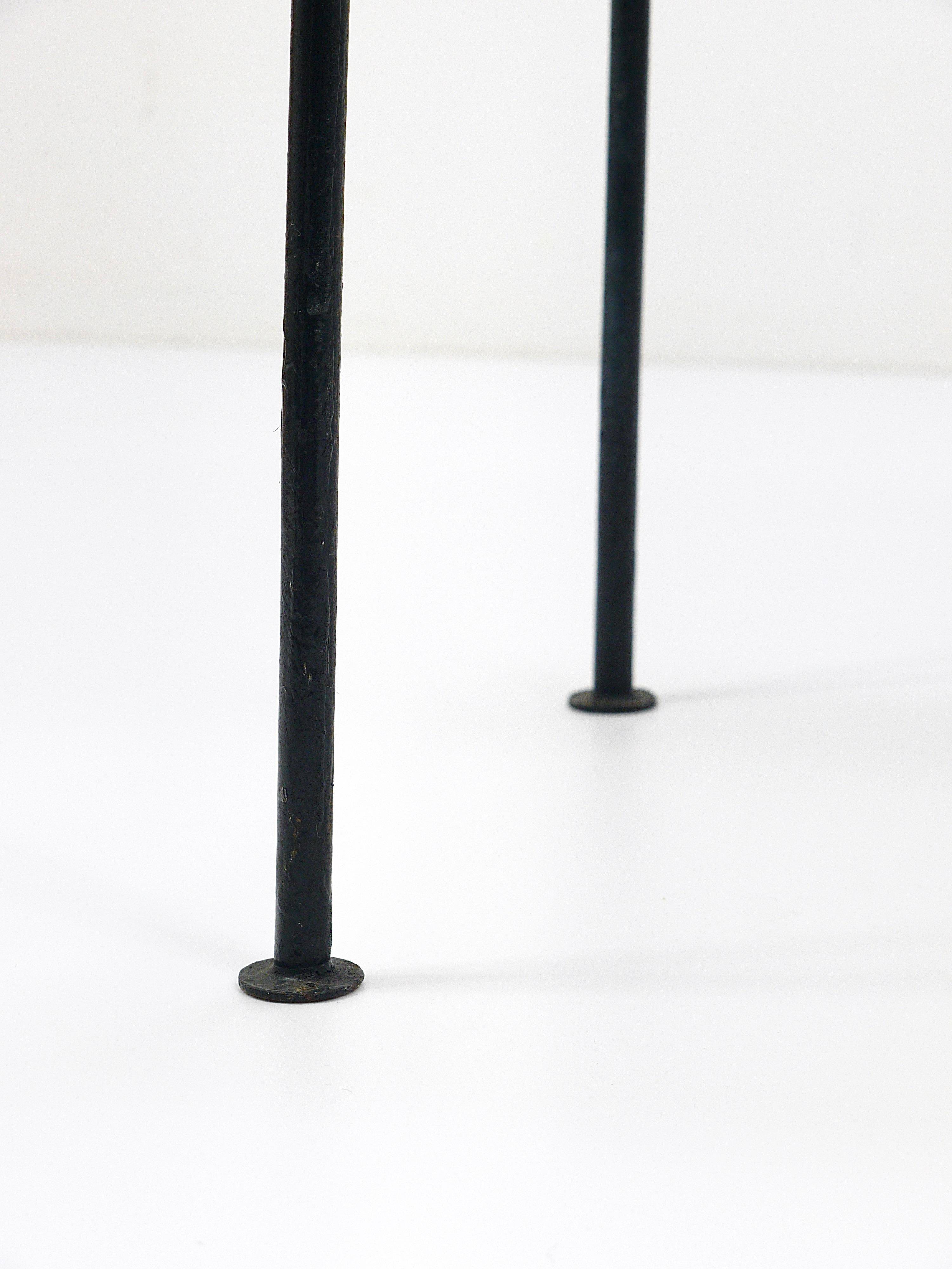 Carl Aubock Jardinière, table ou banc pour plantes, bac à fleurs, fer et osier