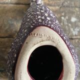 Pipe-shaped ashtray Vallauris fat lava