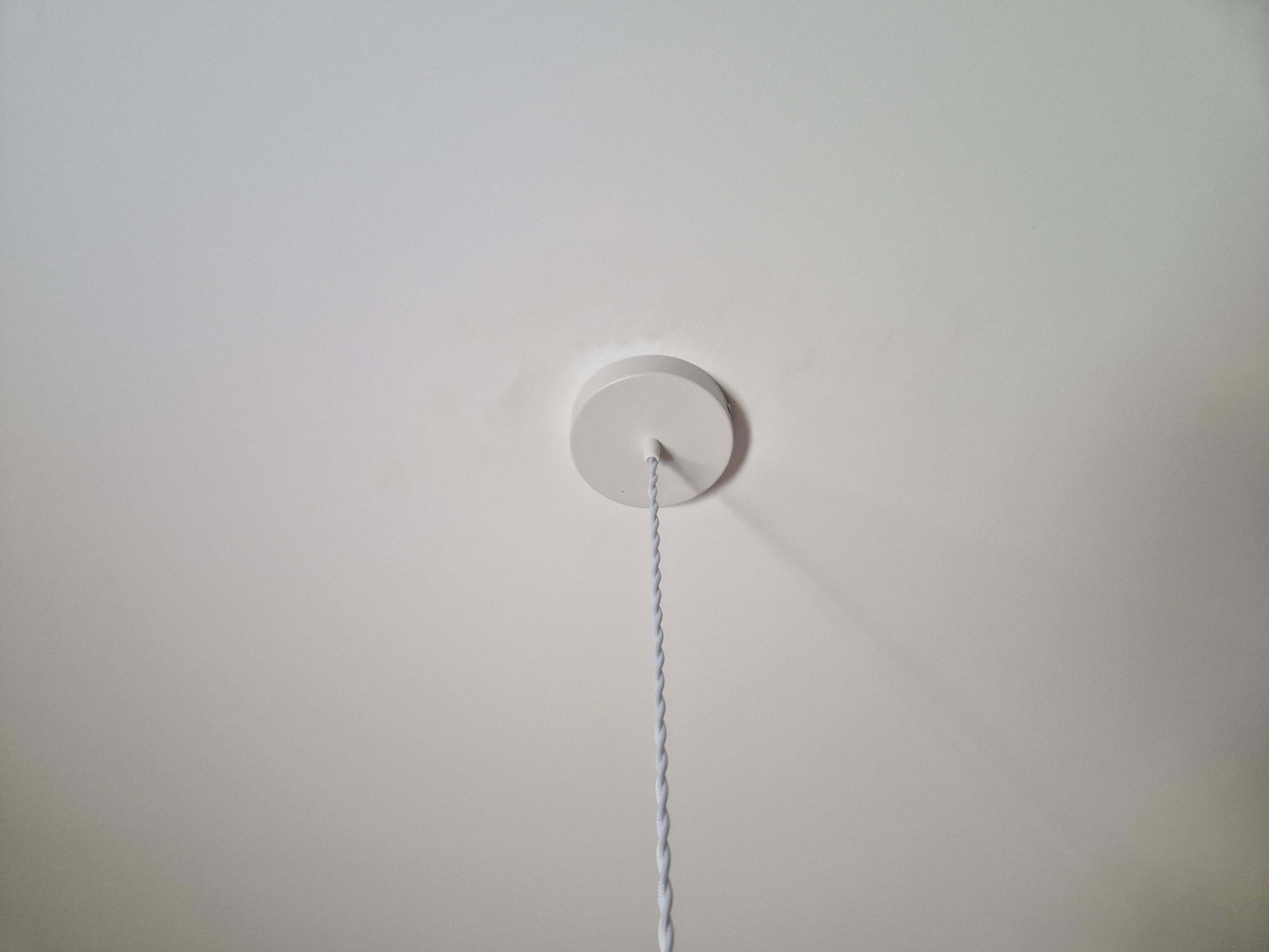 Vintage blue opaline pendant lamp