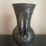 Black ceramic pitcher by Jean Marais