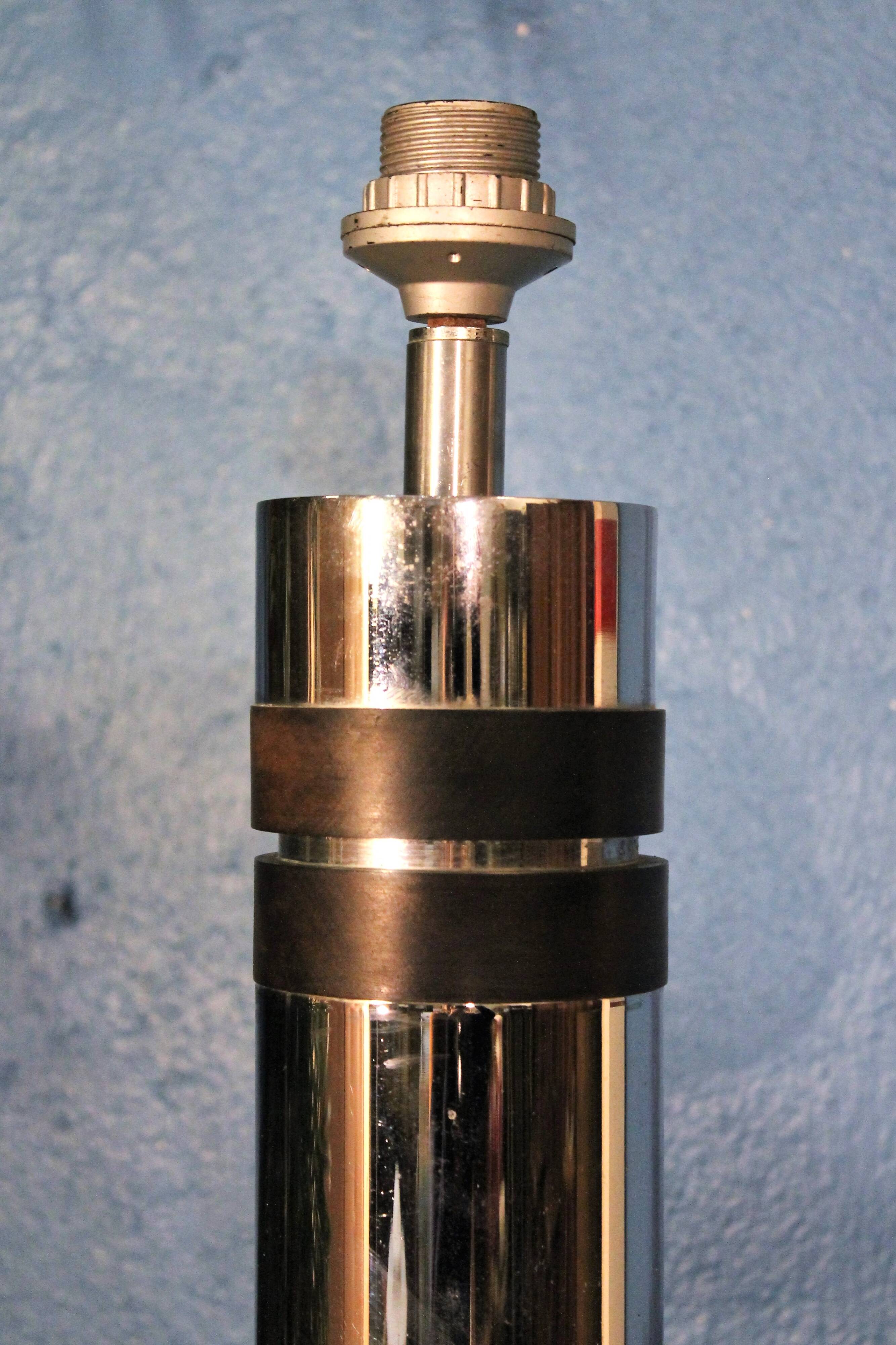 Metal & wood lamp 1970s