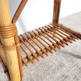 Rattan bedside table circa 1970
