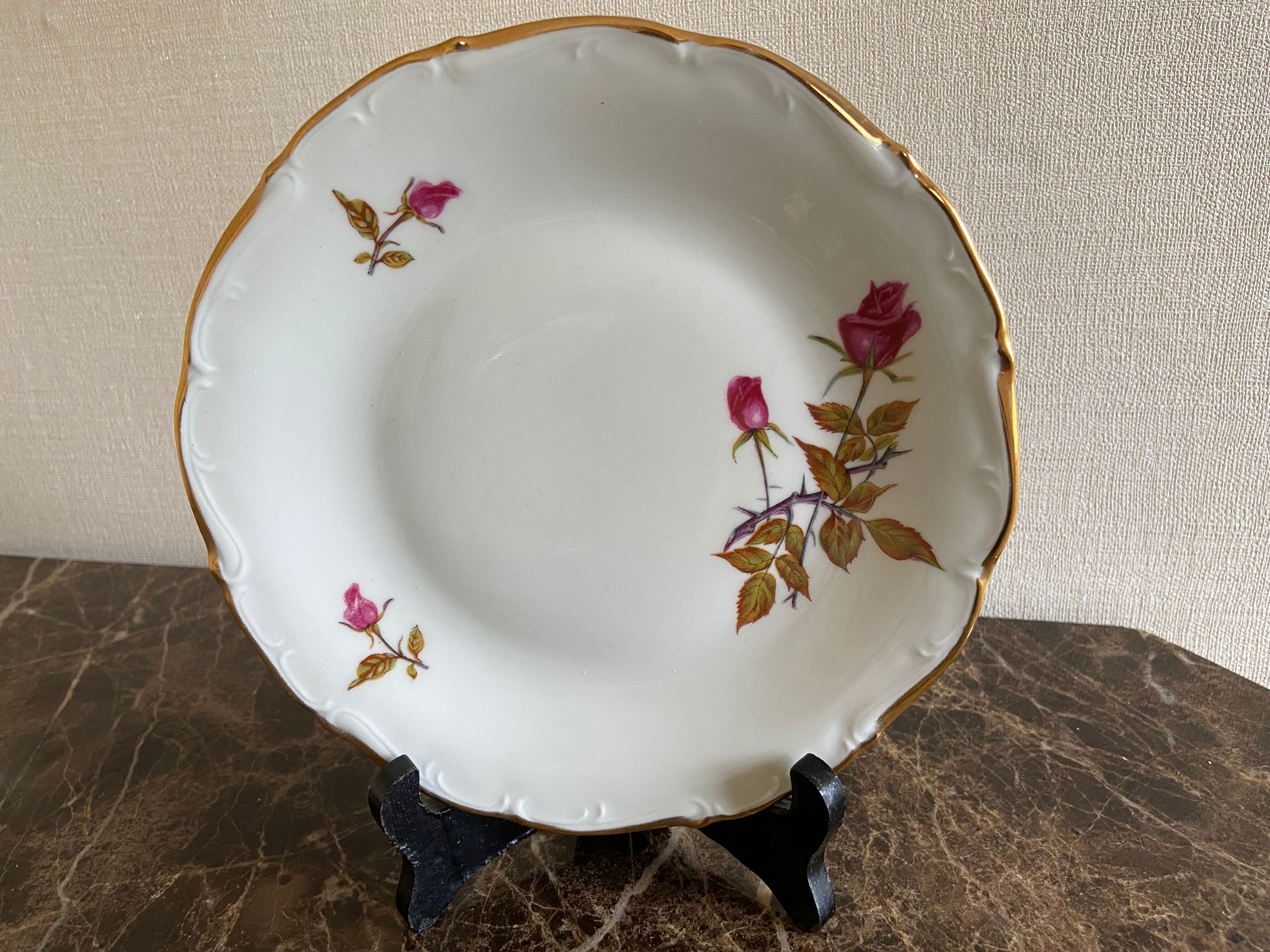 Set of 6 desert plates Porcelain from Limoges