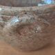 Old bowl in glazed ceramic