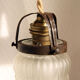 Set of 3 hangings lamp tulips in art nouveau glass paste