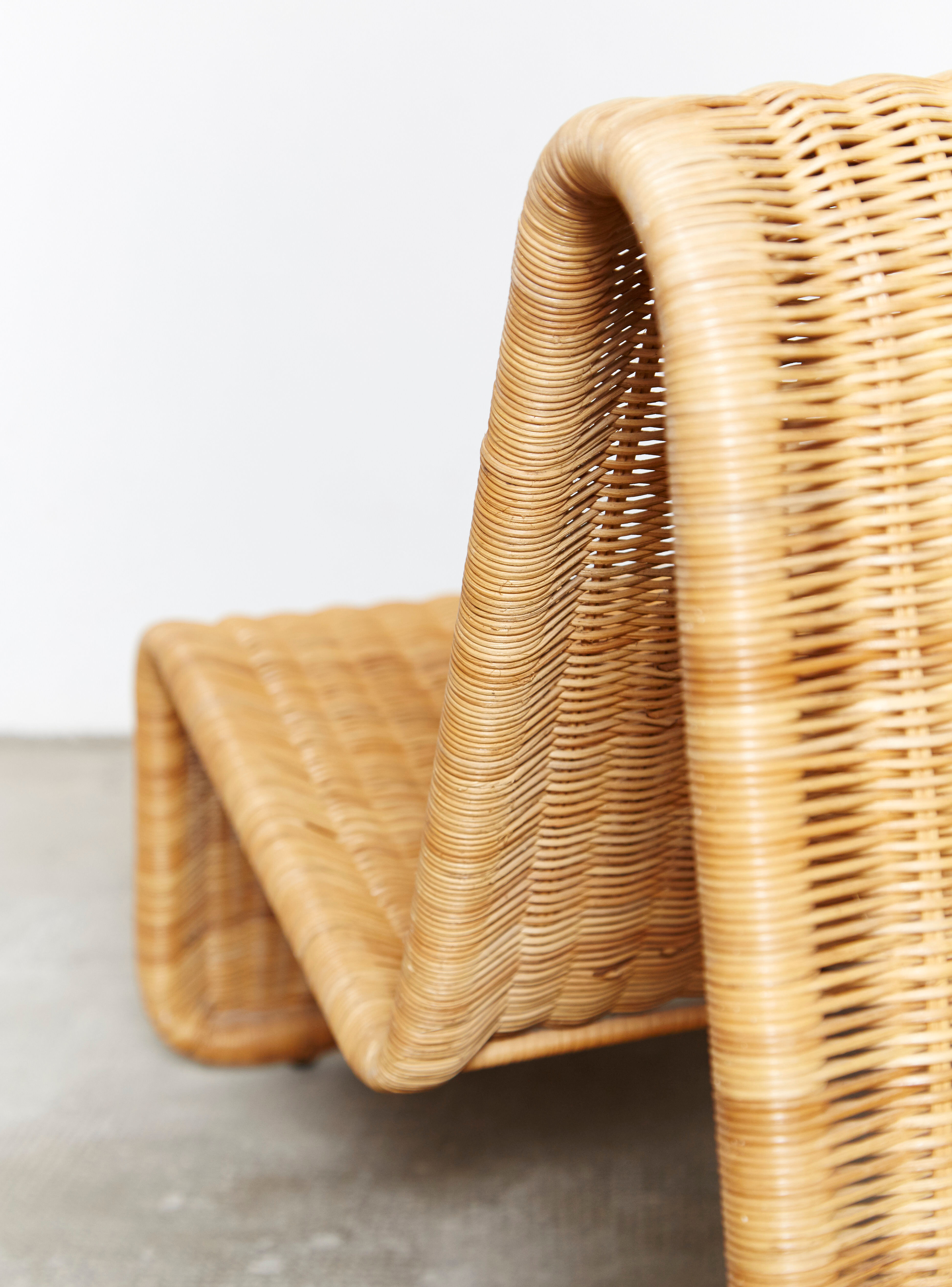 Tito Agnoli wicker chair P3 for Pierantonio Bonacina