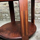 Art Deco side table / pedestal table in Rio rosewood