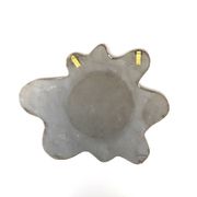 Miroir mural en céramique orange et gris, Vallauris années 60