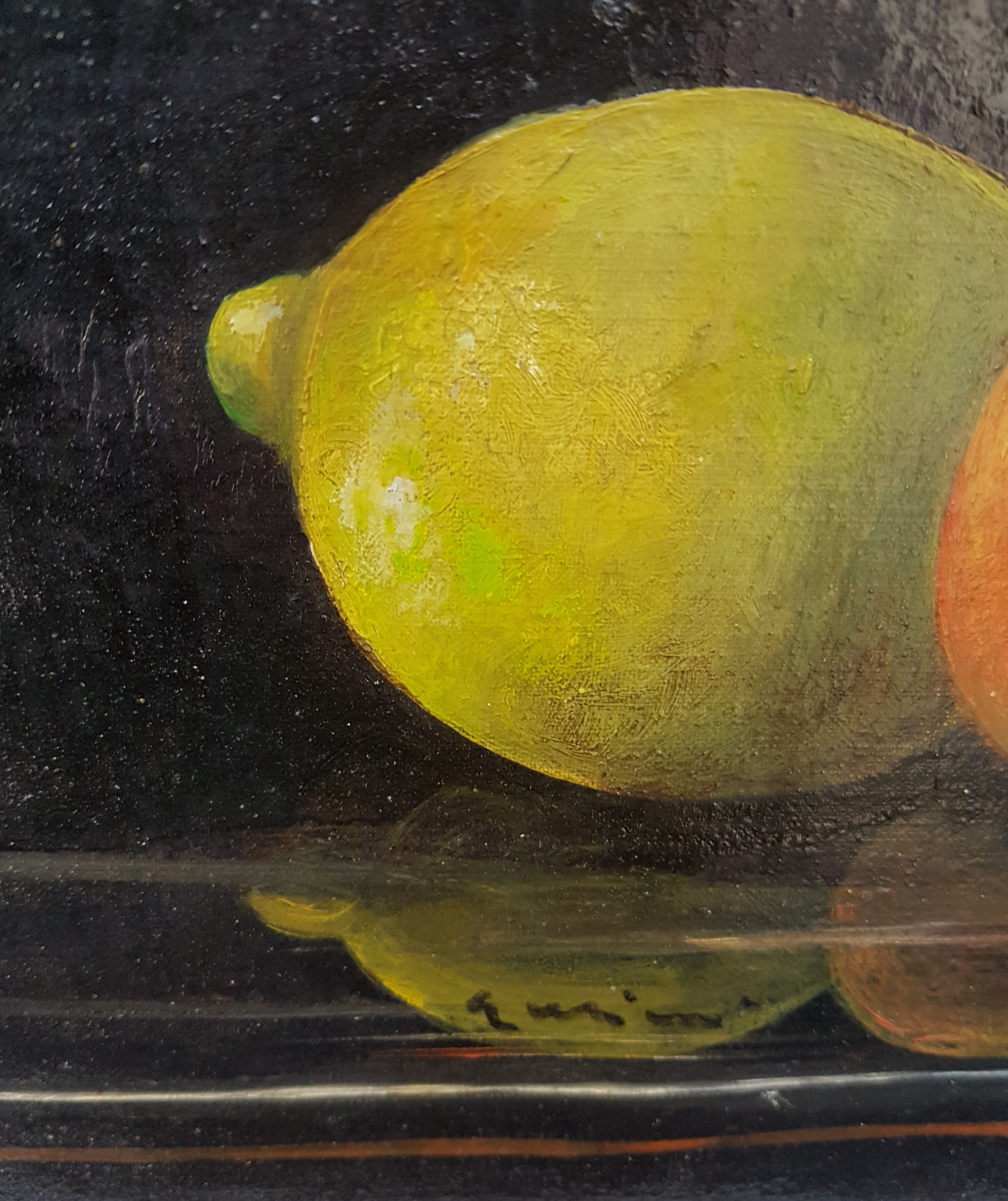 Oil on canvas still life Montparnasse frame