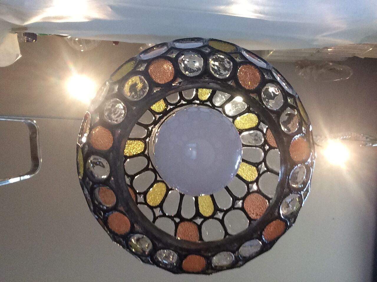 Vintage ball hanging lamp