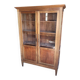 Display cabinet louis xvi style 2 doors in walnut