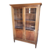 Display cabinet louis xvi style 2 doors in walnut