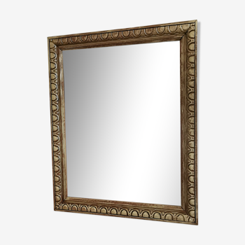 Golden rectangular mirror  - 41x33cm