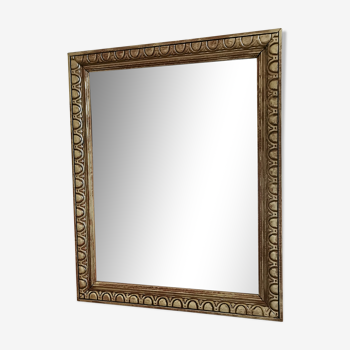 Miroir rectangulaire doré - 41x33cm