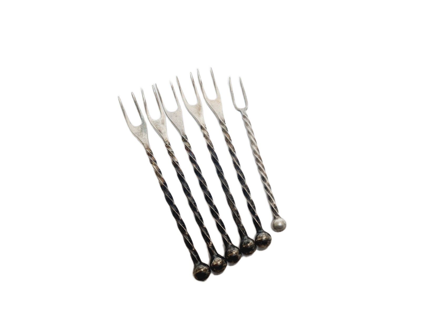 6 fourchettes à hareng postmodernes de WMF, Allemagne, années 1950