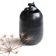 Black sculptural ceramic vase, 1970s
