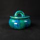 Paul milet (1870-1950) sèvres, turquoise blue bonbonnière, art deco period