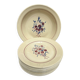 Set 12 assiettes plates « œillets » et plat Badonviller