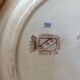 Old plate Sarreguemines porcelain iron earth fencing heart