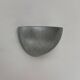 Vintage half-moon wall light in patinated steel, France, 1980