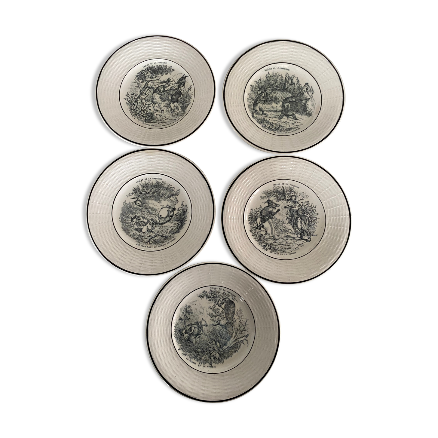 5 talking plates fables of the fountain digoin sarguemines