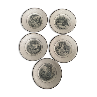 5 talking plates fables of the fountain digoin sarguemines