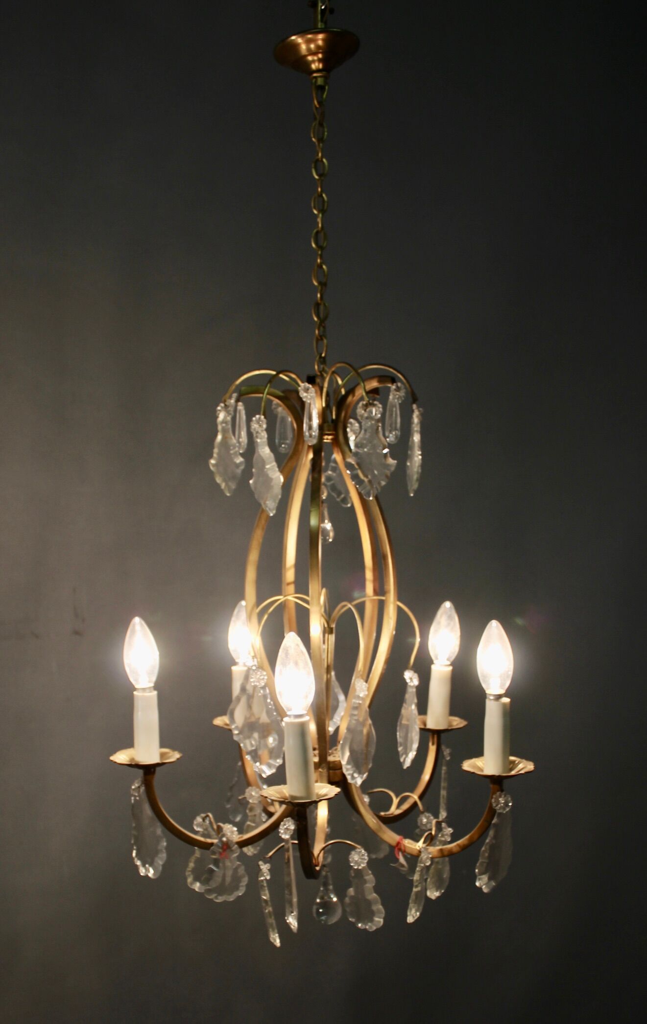 Bronze chandelier and 5-fire stamps