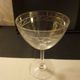 Set of 6 vintage engraved crystal champagne glasses