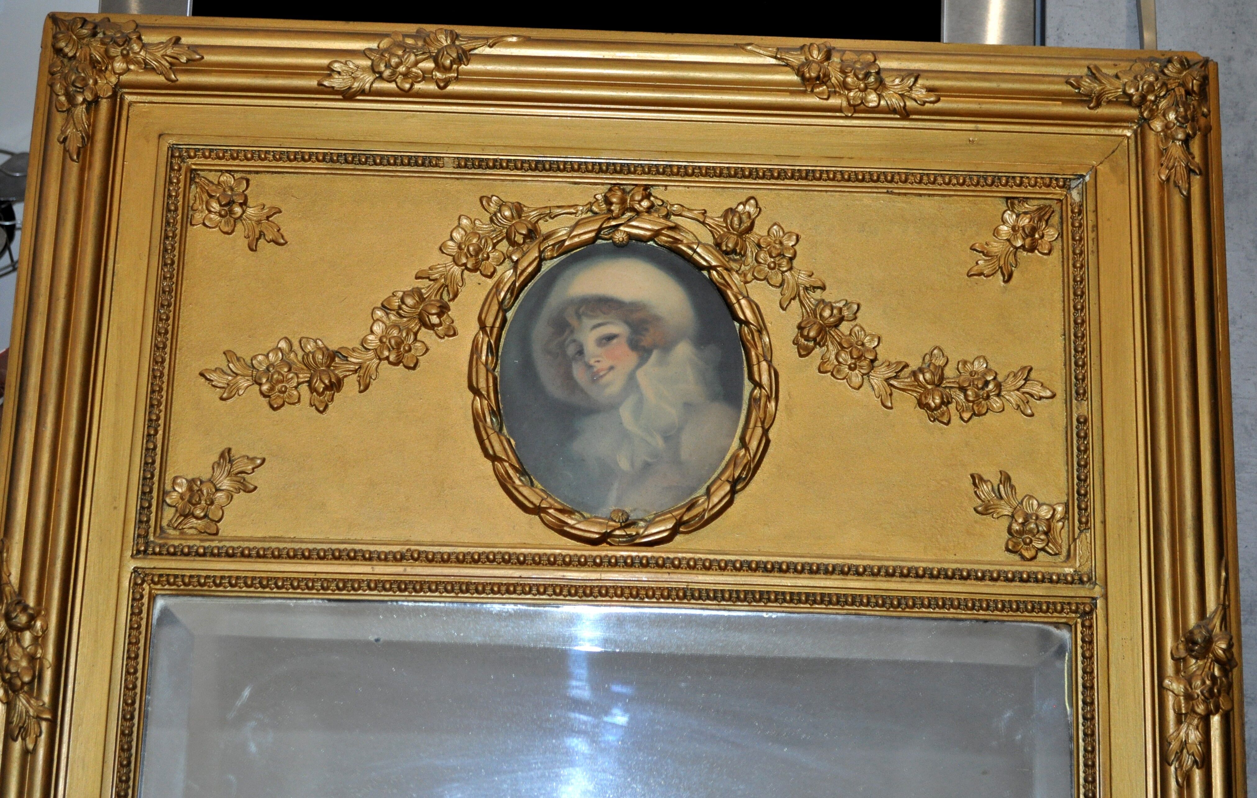 Large mirror romantic Pier 124x71cm