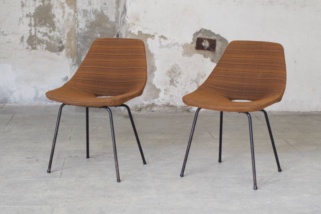 Paire de chaises "tonneau" 1965 Pierre Guariche