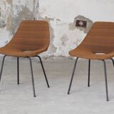 Pair of "barrel" chairs 1965 Pierre Guariche