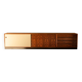 Wilhelm Renz. Enfilade in rosewood and laminate. Circa 1960-70.