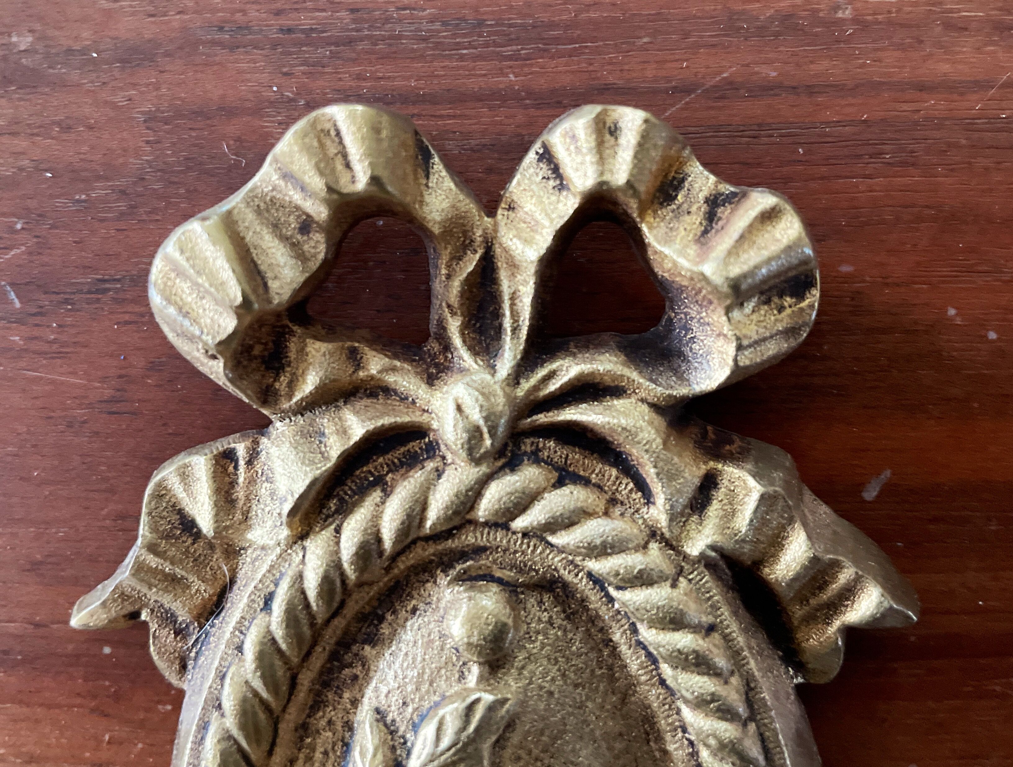 Pair of gilded bronze wall lamps Louis XVI style