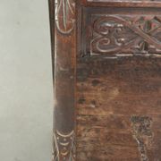 Unique 18th-century English oak wainscot chair with amazing woodcarving