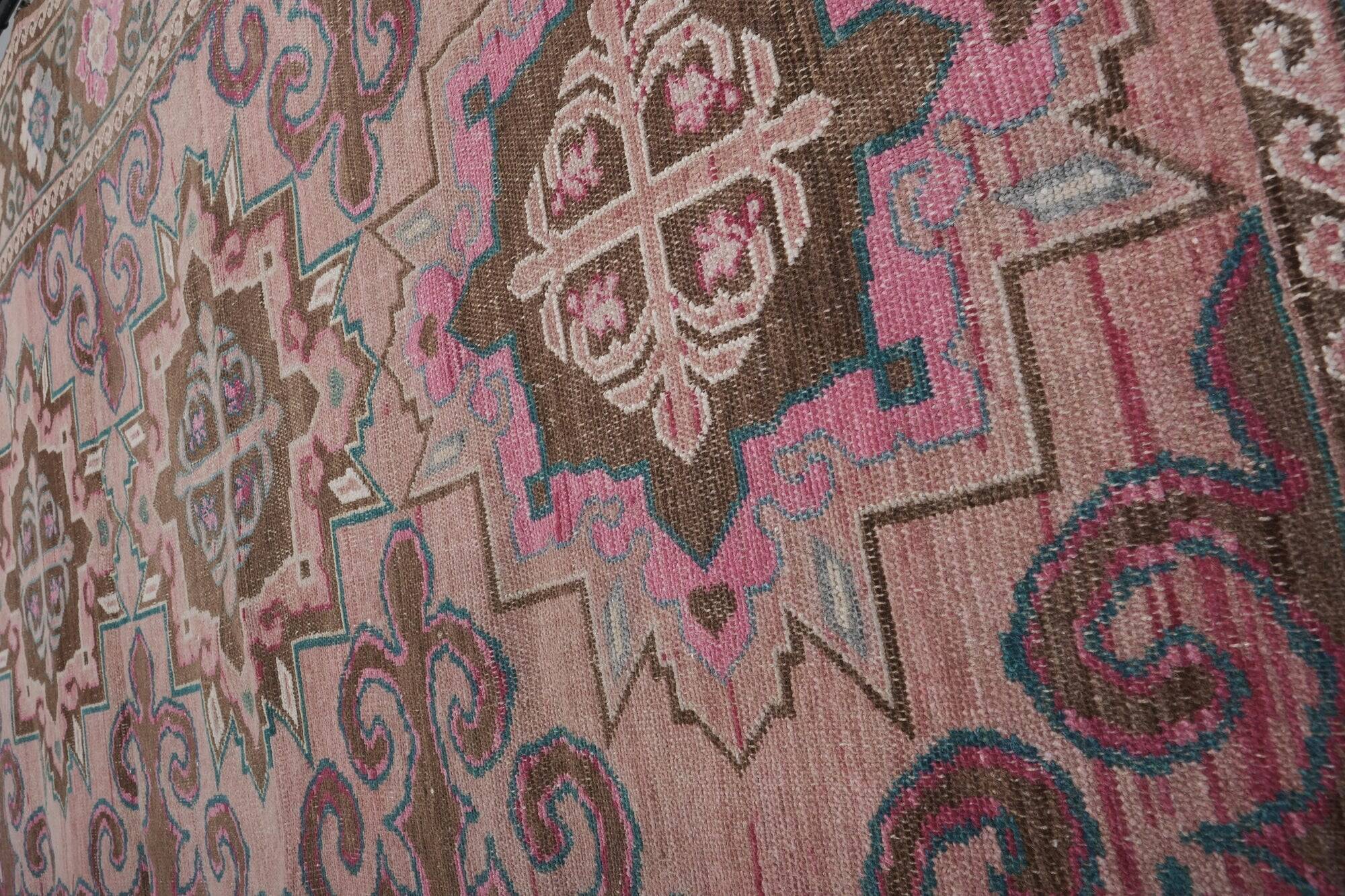 Vintage Turkish Oushak rug 216x391 cm