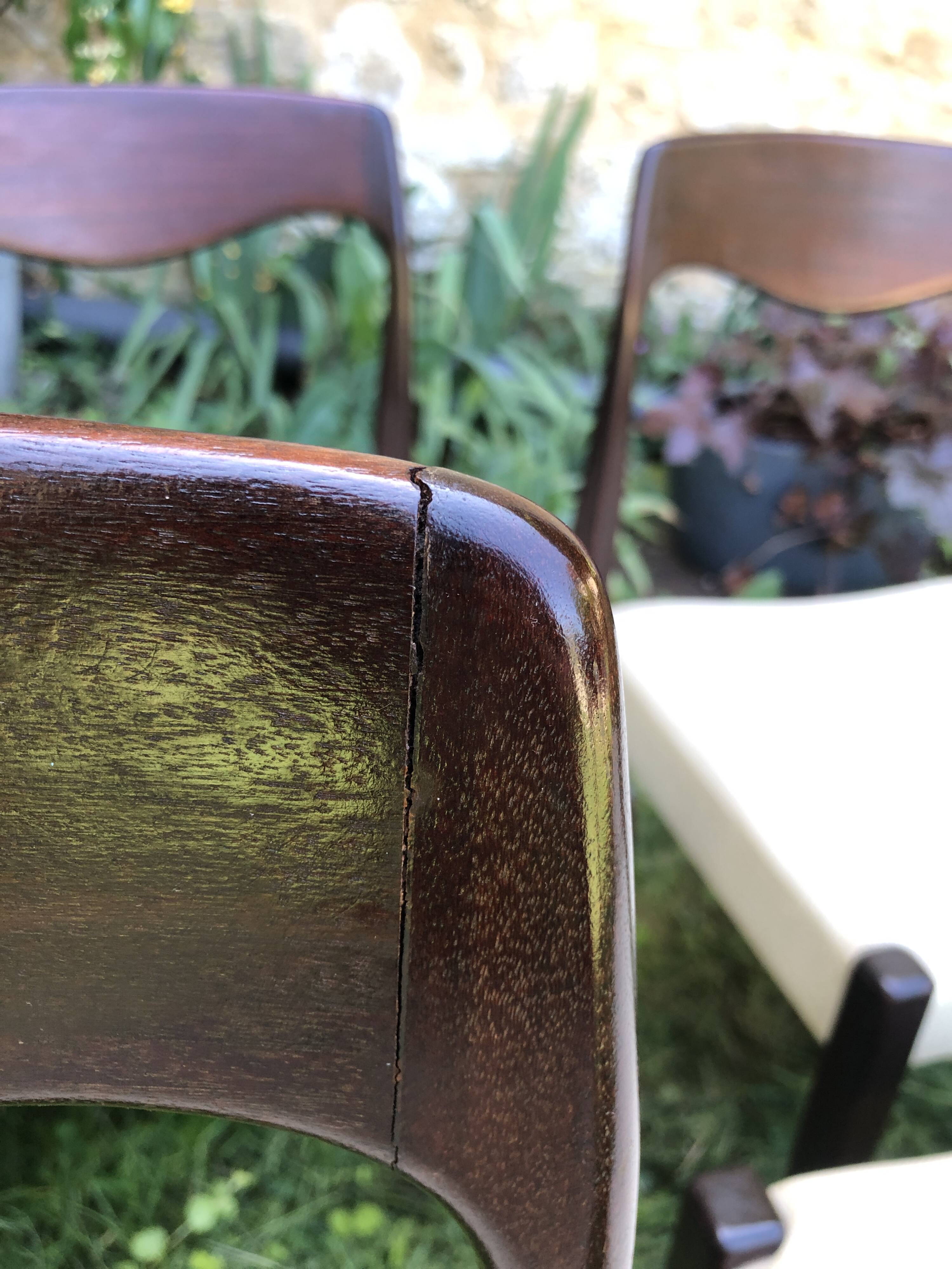 Six Scandinavian chairs by Niels Otto Møller.