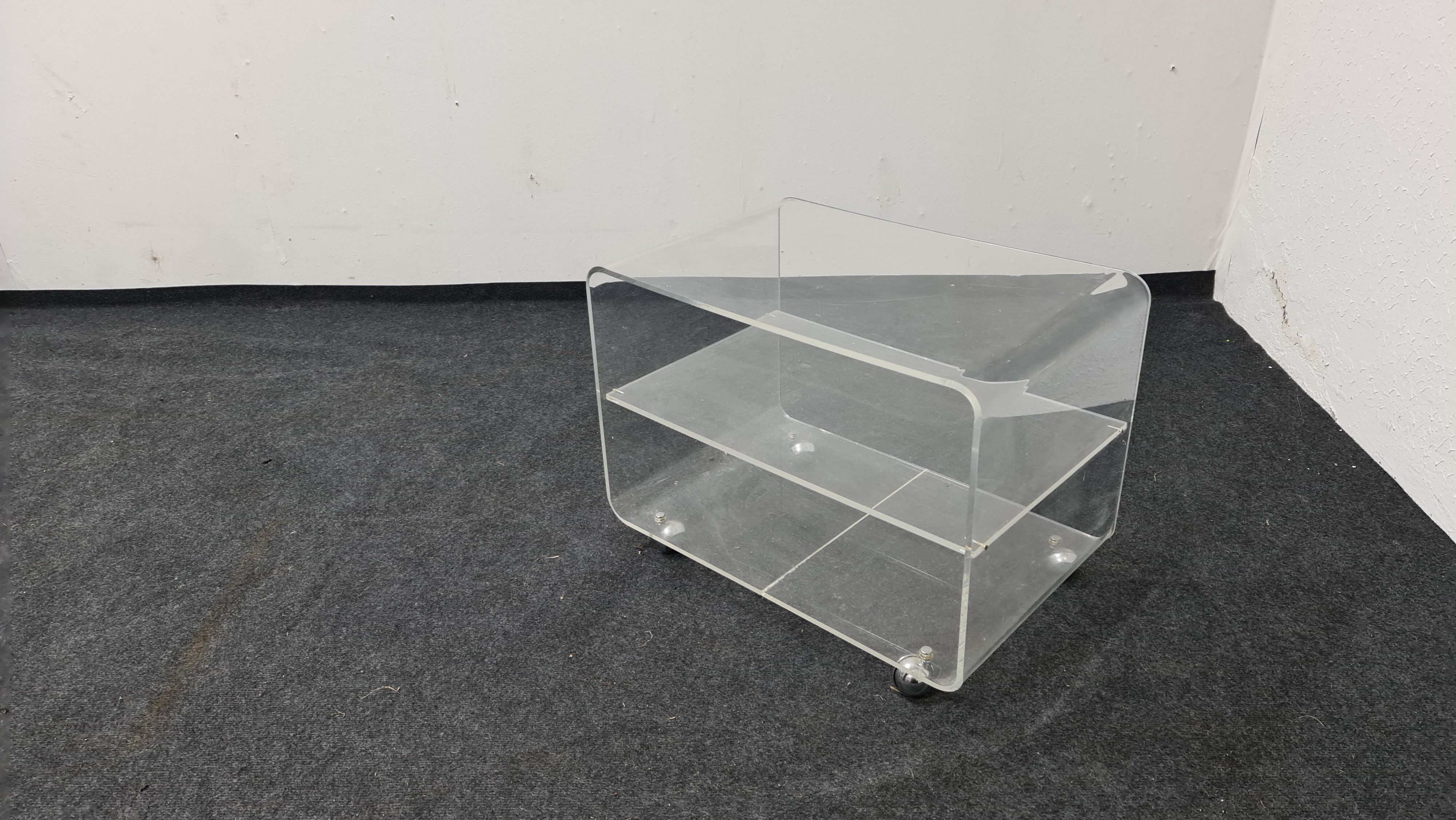 Vintage perspex/acrylic trolley or side table