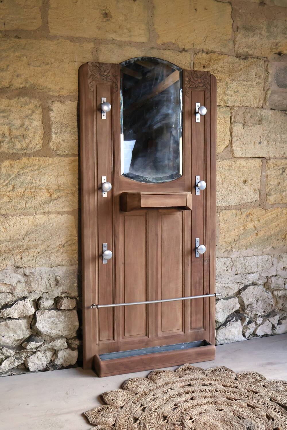 Portemanteau Art déco en noyer