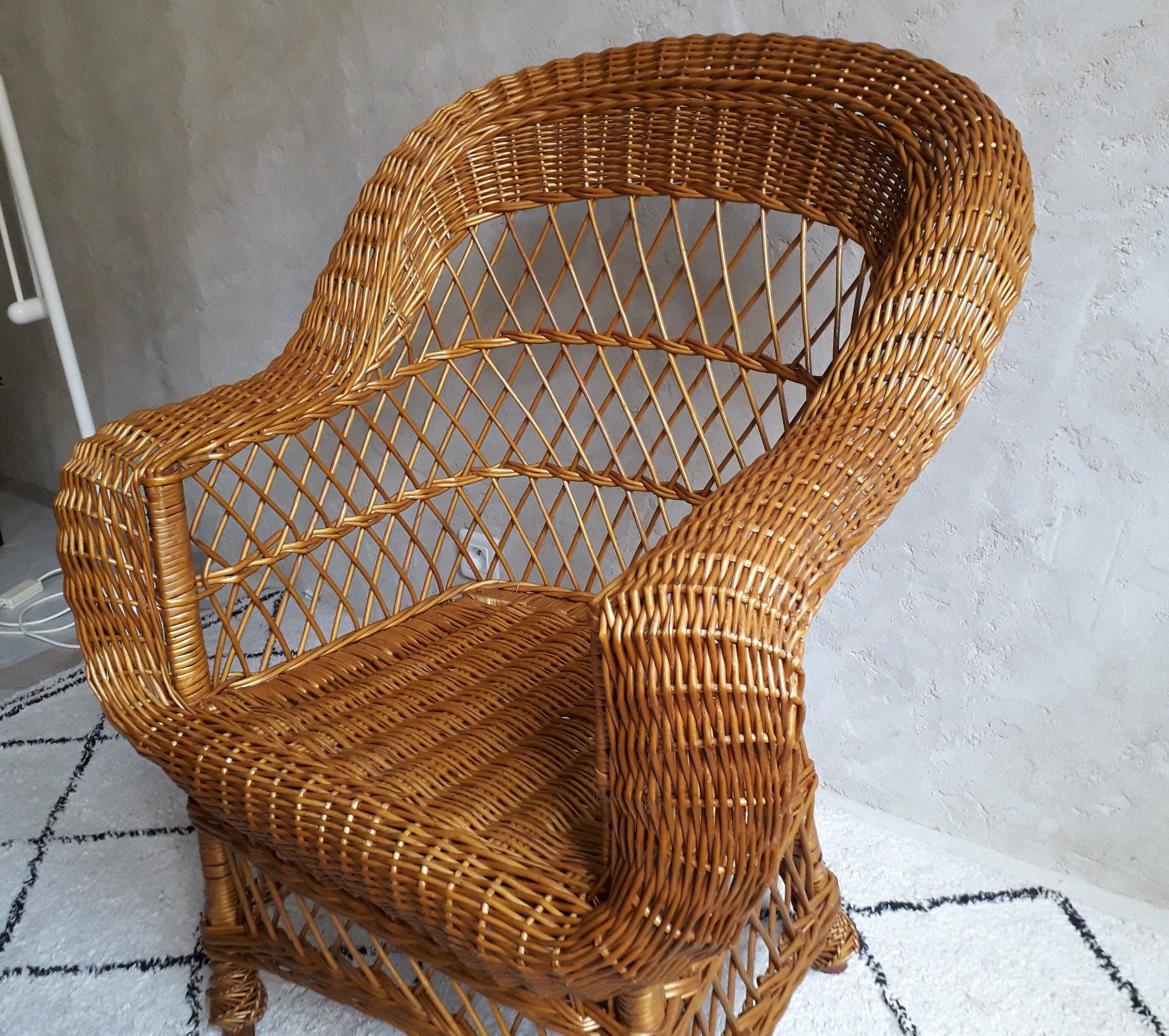 Rattan armchair