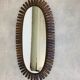 Oval rattan sun mirror 102 x 51 cm jungle chic style