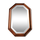 Vintage wooden mirror with 70s 80x40cm cut glass