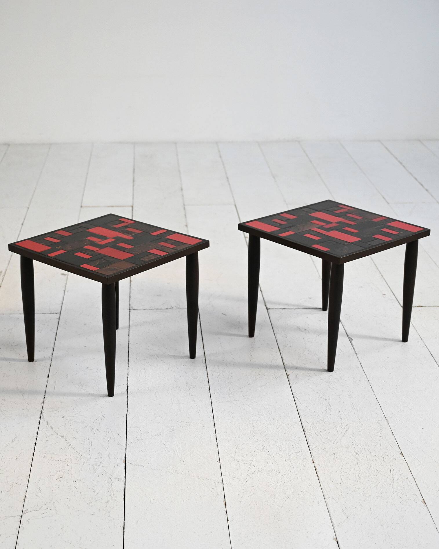 Side tables with mosaic top, Japan 1960s