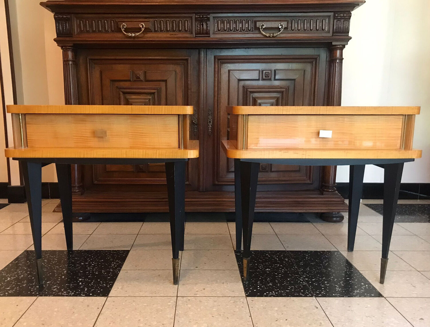 Vintage formica bedside tables