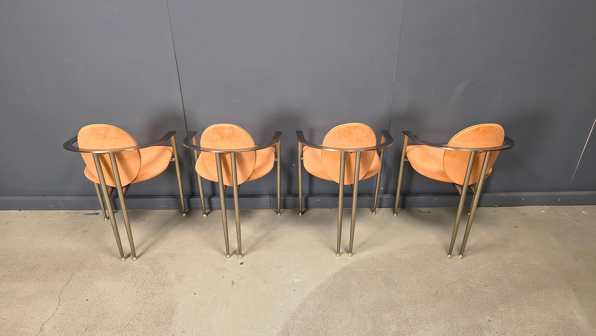 Vintage dining chairs by Belgochrom, set of 4 - 1980s